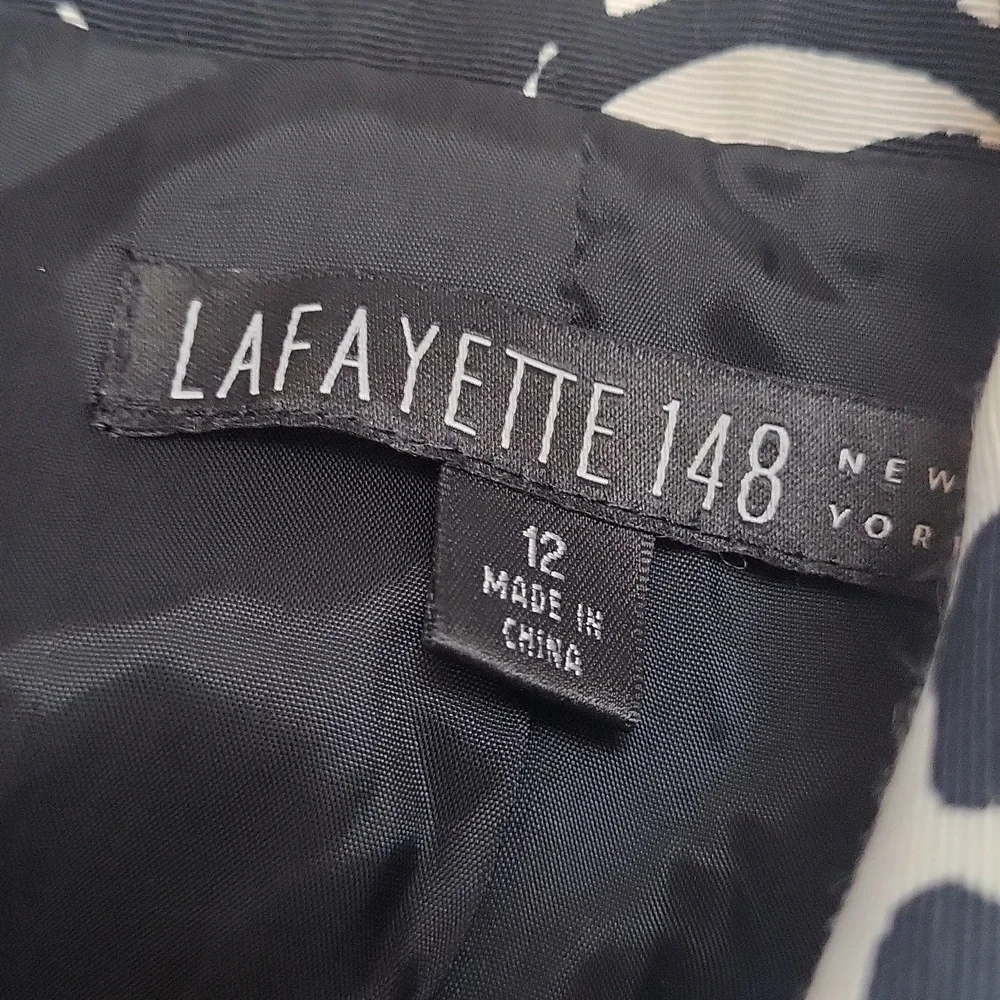 Lafayette 148 Black White Floral Blazer - Picture 4 of 4